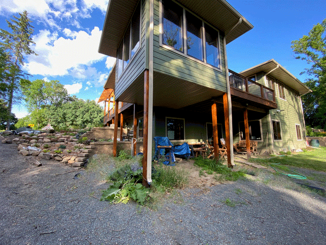 exterior enclosed porch and deck